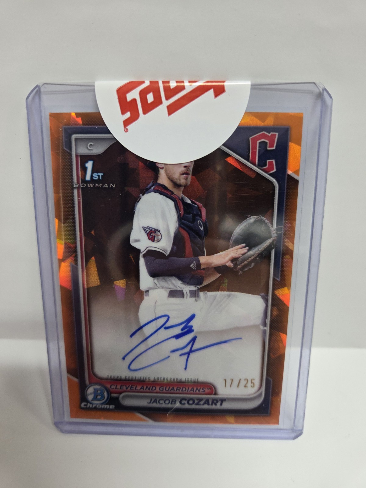 2024 Bowman Draft Chrome Jacob Cozart Auto Orange Ice 17/25 #CPA-JCO