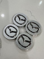 -4 X Mazda 2.25 Silver Wheel Center Caps Mazda 356 Rx 8 Miata Cx-3579