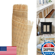 Rattan Cane Webbing Roll 24"x24" Radio Weave Fabric for Furniture DIY