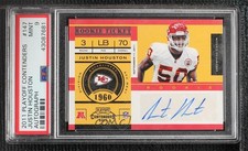 2011 Playoff Contenders Rookie Ticket Justin Houston #147 PSA 9 MINT Auto 0nr3