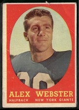 1958 Topps #30 Alex Webster (low grade) 3006895