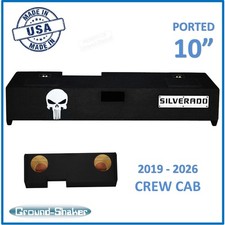 Chevy Silverado 2019-2026 Crew Cab 10" box Subwoofer Enclosure GROUND SHAKER