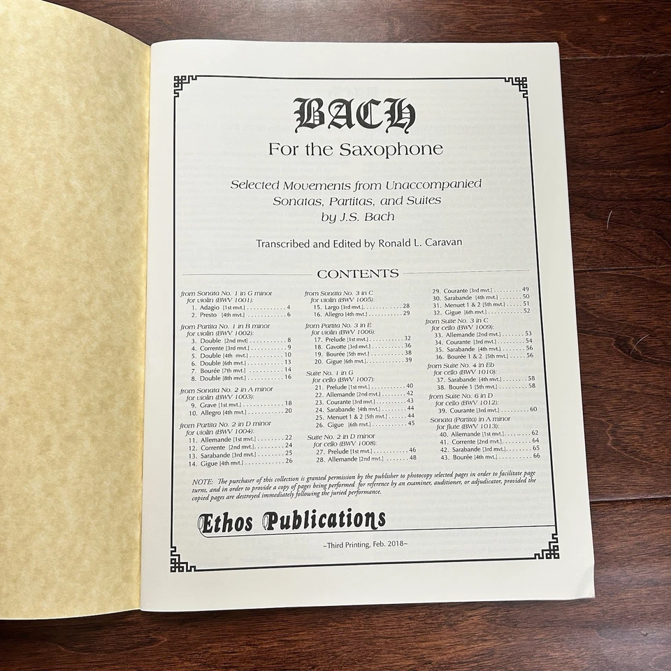 Bach For The Saxophone Sheet Music Book - Image 4 of 4