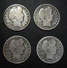 1907 Barber Half Dollar 4-Coin Mint Set – P, D, O, S – Complete Year Set –...