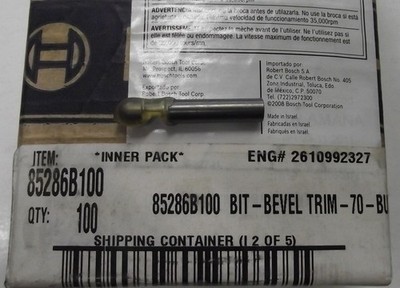 BOSCH 85286B 1-Flute Bevel Trim Bit 7° x 1/4'' Solid Carbide BULK