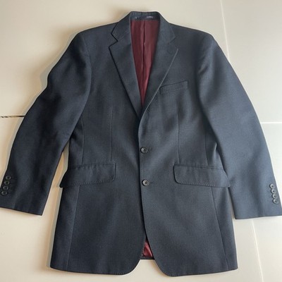 Oliver Brown Alfred Brown Herren Blau 100% Wolle Zwei Knopf Anzug Sakko Blazer 38R