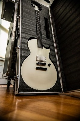 ESP LTD EC Arctic Metal Snow White Satin Electric Guitar  W/ Custom GOMC case