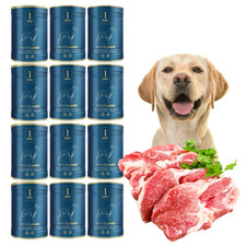 Cibo Umido per Cani 12x800g Cibo per Cani Ricco di Agnello Senza Cereali in Lattine 1Cane