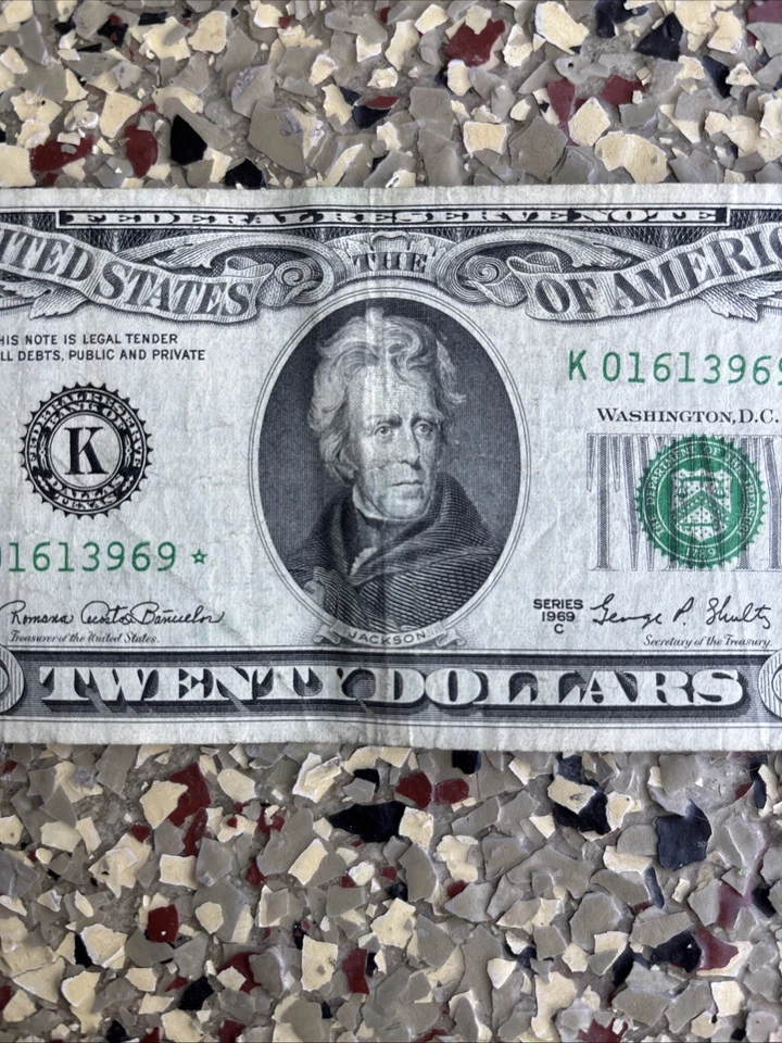 Vintage 1969 U.S. Twenty Dollar $20 Circulated Currency Note - Image 4 of 4