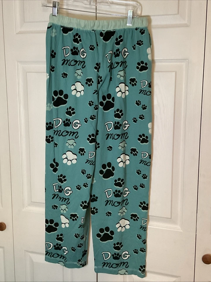 Dog Mom Teal PJ Lounge Pants Lazy One Size Medium - Image 3 of 4