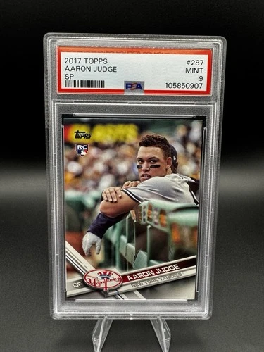 2017 Topps Aaron Judge #287 Lean On Railing in Dugout Short Print (RC) PSA 9