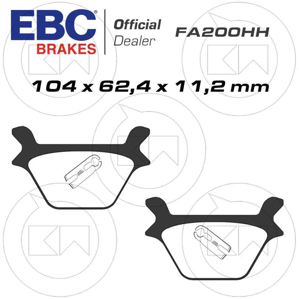 Pastillas de freno traseras EBC HH Harley-Davidson Softail Springer - FXSTS 1998 Foto 3 de 4