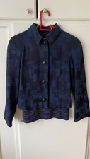 Giorgio Armani Set Cotton Blend Blue Blazer Jacket With Knitted Top