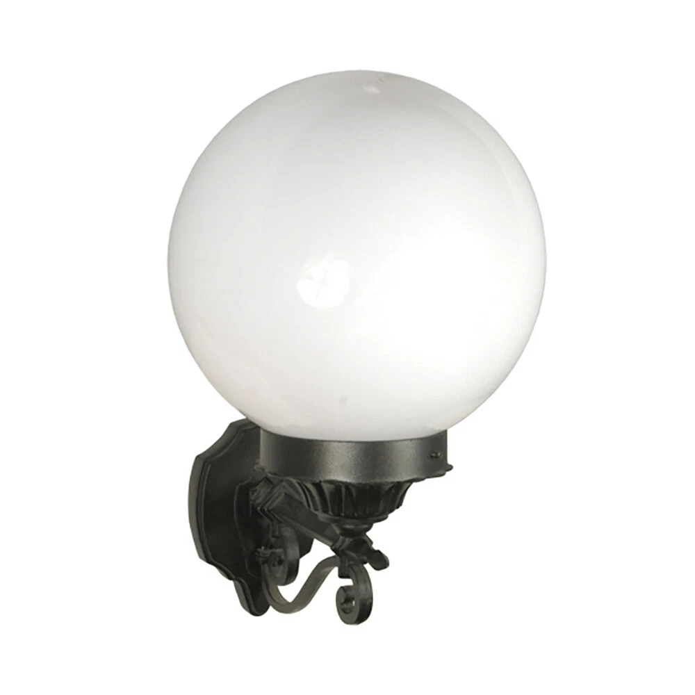 LS Globe Outdoor Wall Lights Fixture Lantern Lamp Black Deluxe
