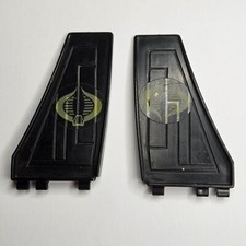 1987 Vtg Gi Joe Mamba Back Tail Stabilizer Wings Black Vehicle Part Hasbro