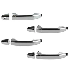Front and Rear Exterior Door Handle Set for Chevy Silverado, GMC Sierra