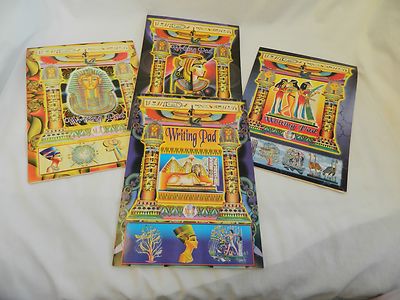 2 Egyptian Papyrus Look Paper Writing pad Note Pad 8'' X 5.5''  Pharaoh Design
