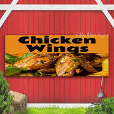 Chicken Wings Indoor Outdoor Banner Sign with grommets