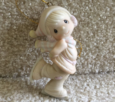 Precious Moments~1982 Ornament Skater~Dropping in for Christmas E2369~FREE SHIP