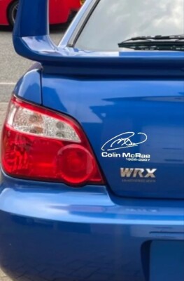 Colin Mcrae Autograph X2 Vinyl Decal Stickers Race Car Window Wrc Rally ...