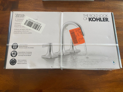 Venza 8 In. Widespread 2-handle Bathroom Faucet in Polished Chrome 