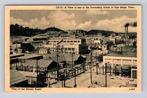 Cartolina vintage Oak Ridge TN-Tennessee, una vista di una delle aree di lavorazione - Foto 1 di 2
