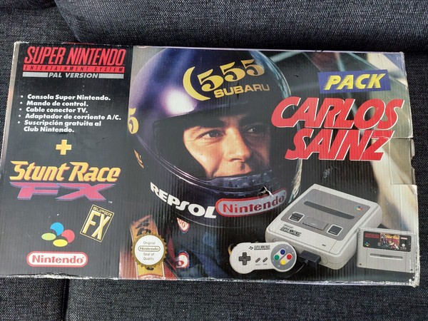 Super Nintendo -Carlos Sainz Edition PAL Boxed CIB SNES TOP Condition ULTRA RARE