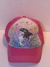 Seaworld Shamu Seaquined Youth Size 7-10 Pink Baseball Cap Hat Whale CUTE nice