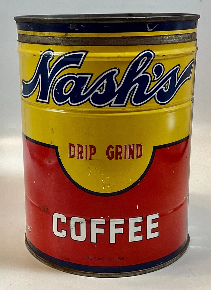 NASH'S Drip Grind 2 Pound Coffee Tin 1921 - Image 3 of 4