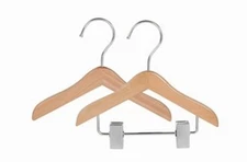 New  Mini Wooden Doll Hanger set ( 10 top hangers and 5 pant/skirt )