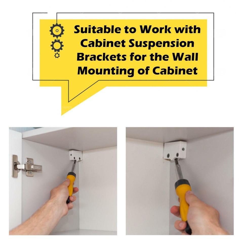 2x 1m Hanging Wall Mounting Rail Bracket Kitchen Cupboard