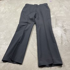 Vintage Slacks 50s Drop Loop Gabardine Men  s 34x31 Pants Atomic Pinstriped 60s