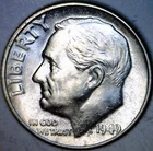 1949 AU + Roosevelt Dime SILVER Coin Key Date High Grade LOT #8  NR   FREE SHIP