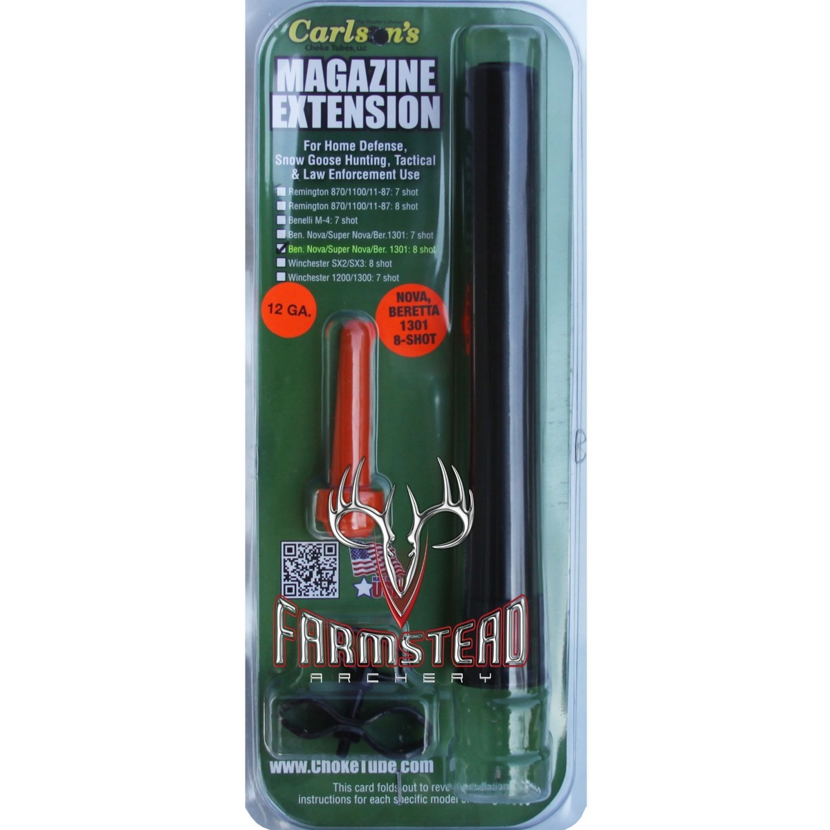 Carlson's Magazine Extension 12 GA Benelli Nova/Super Nova/Beretta