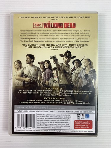 The Walking Dead The Complete First Season DVD R4 CULT TV Series - Picture 2 of 3