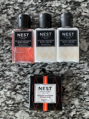 Reisegröße NEST Fragrances Sizilianische Mandarine Seife Körper Creme Duschgel