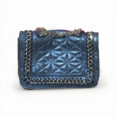 レジーナ Zara Woman Goat Leather Chain Crossbody Bag Quilted Metallic