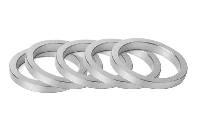 NICHT ANGEGEBEN 5 Stück Alu Spacer A HEAD Fahrrad Vorbau Distanz Ring Silber 1 1/8 Zoll 5mm