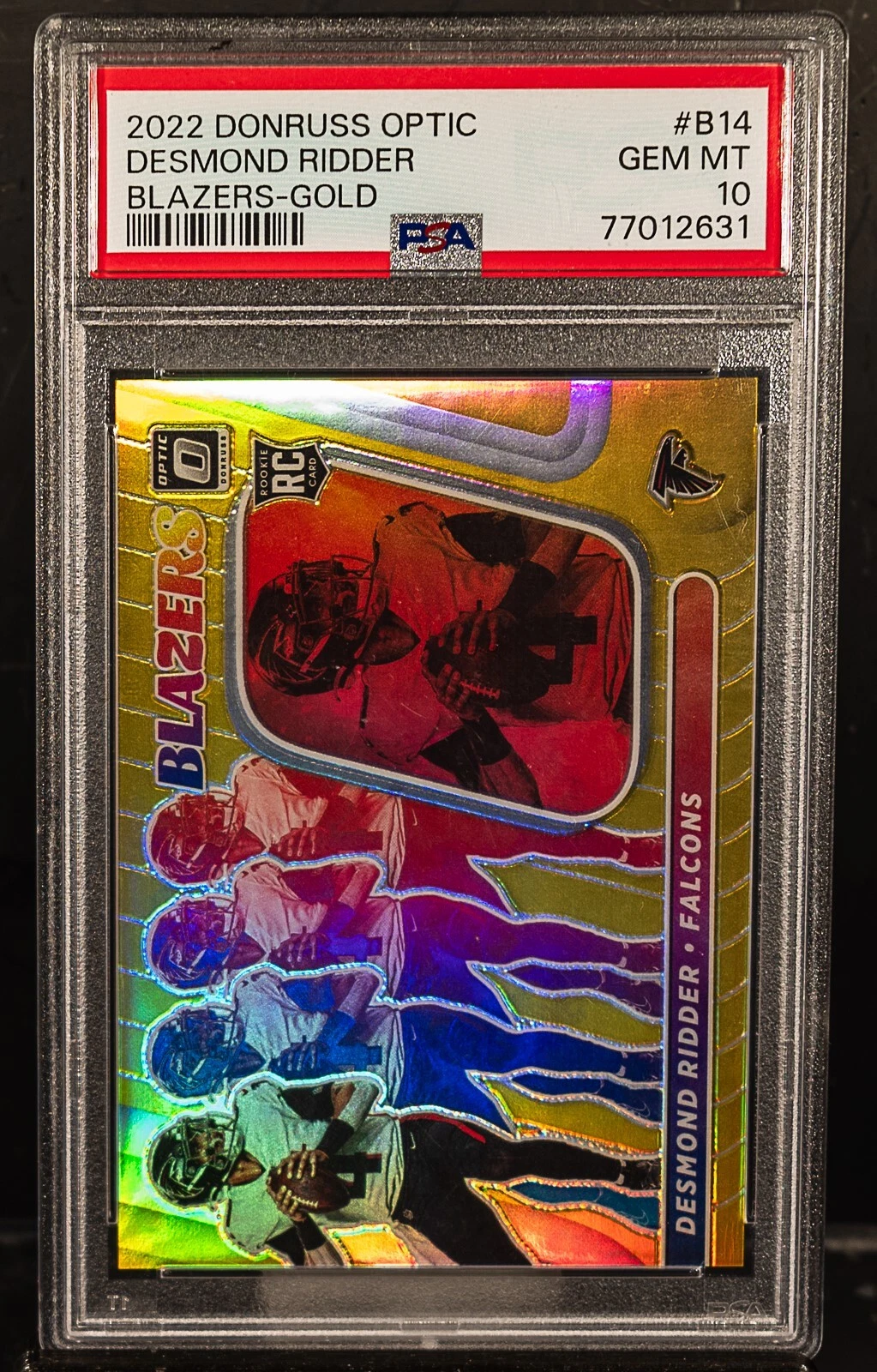 Desmond Ridder Panini Donruss Optic Blazers #B14 Gold