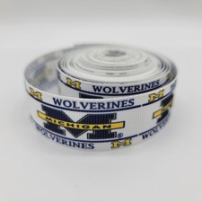 NEW 11 -yards of Michigan Wolverines 7/8" wide Grosgrain Ribbon