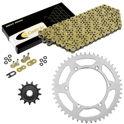 Gold O-Ring Drive Chain & Sprockets Kit for Kawasaki KX250F 2004 2005
