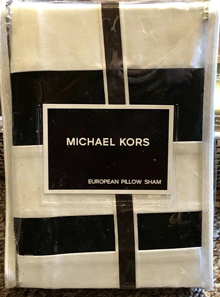 NUEVO Michael Kors Colección Essaouira Almohada Europea Falsa Un Euro Foto 2 de 3