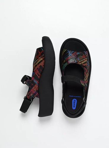 WOLKY Women's JEWEL Adjustable Slingback Sandal, Black Multi, Size EU 39 - Picture 3 of 6