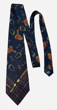 Vintage 90s Polo Ralph Lauren Silk/Wool Neck Tie Equestrian Hand Made In USA