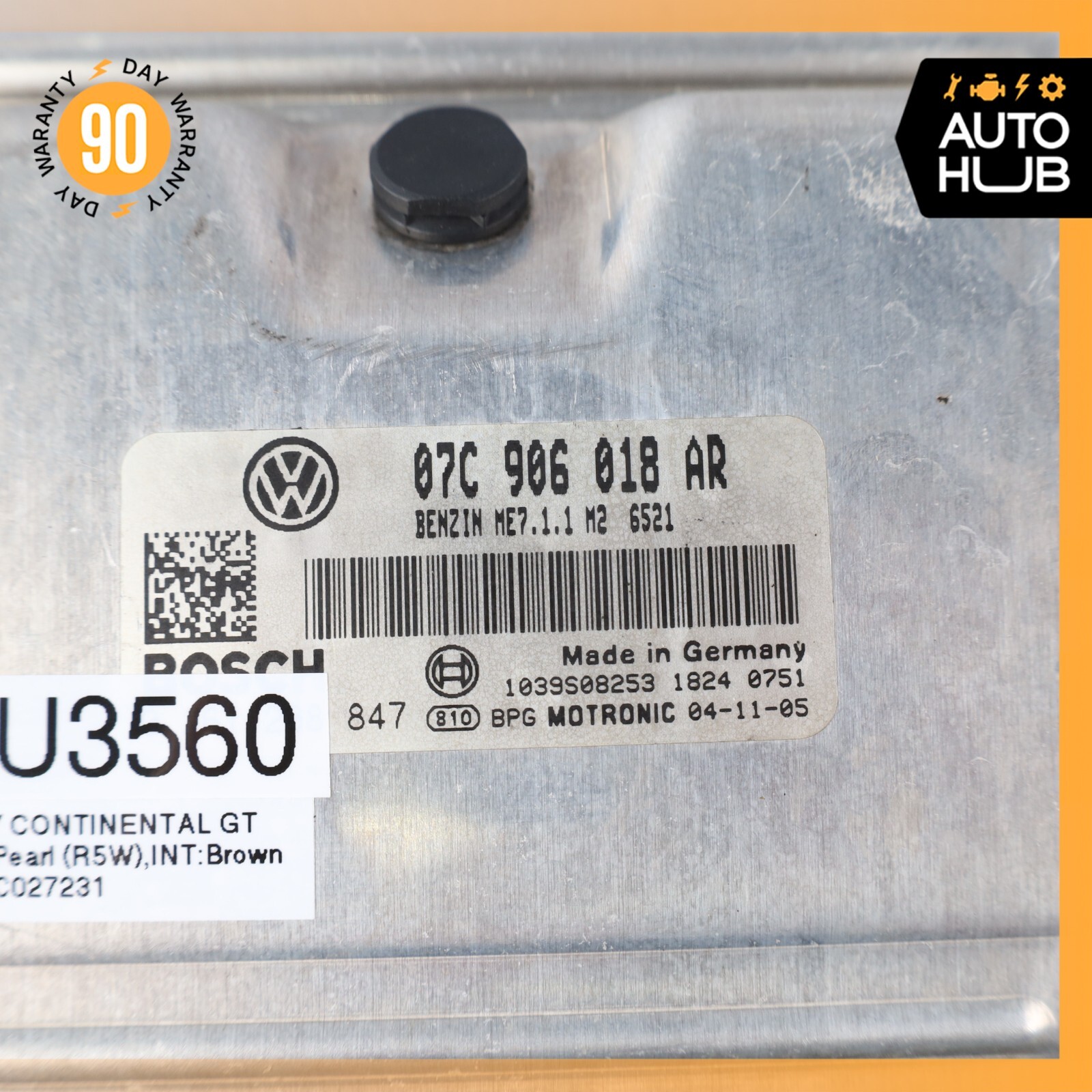 2005 Bentley Continental GT 6.0L W12 Engine Control Module ECU OEM 53k