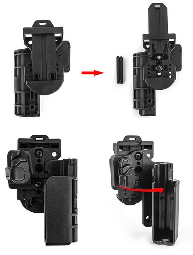 Quick Carry Tactical Holster Right Hand Draw Holster For Glock 17 19 22 34 - Picture 5 of 9