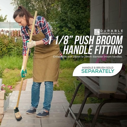 3x Broom Handle Bracket Plastic Sweeping Brush Shaft 1 1/8 Head Support