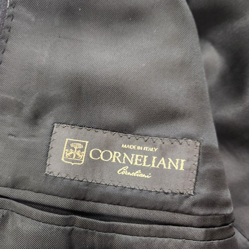 Corneliani Sport Coat Mens US 40 EU 50 Blue Pinstripe Super Fine Wool Italy Made - 第 9/17 張圖片