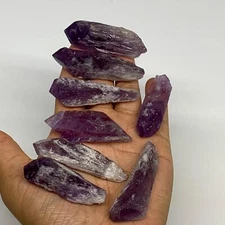 134.2g, 2" - 2.5", 8pcs, Amethyst Point Polished Rough lower part @Brazil, B2884