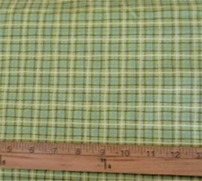 Lime Green Plaid Fabric by Michael Miller Fabrics 100% Cotton By the Yard